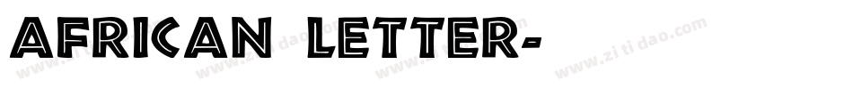 African letter字体转换